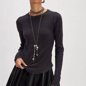 We The Free Charcoal Long Sleeve Top